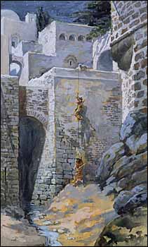 James J. Tissot, 'The Flight of the Spies' (1896-1902), gouache on board, 11-9/16×6-7/8 in., The Jewish Museum, New York
